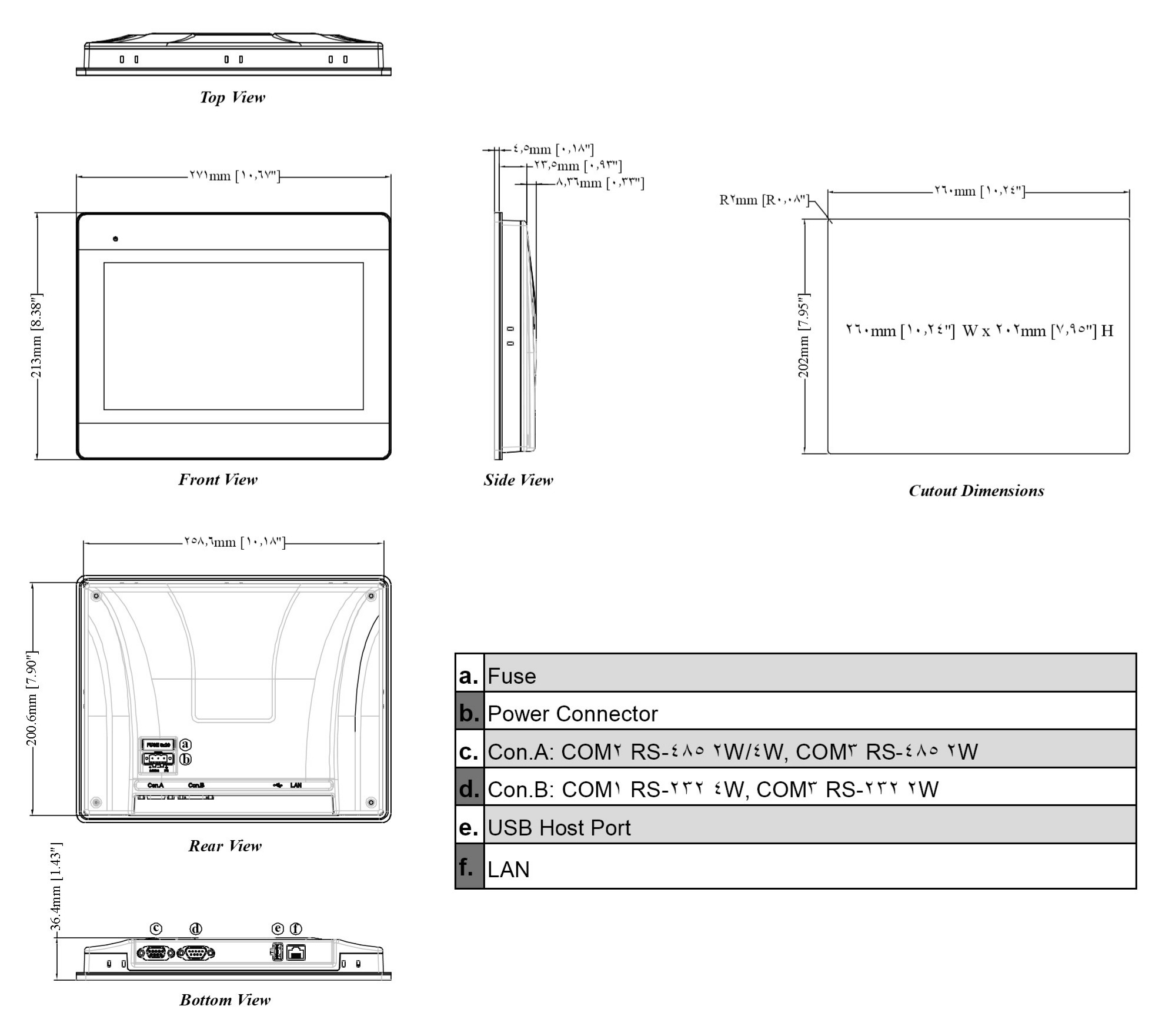 HMI وینتک 10.1 اینچ مدل MT8102iP