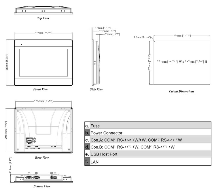HMI وینتک 10.1 اینچ مدل MT8102iP